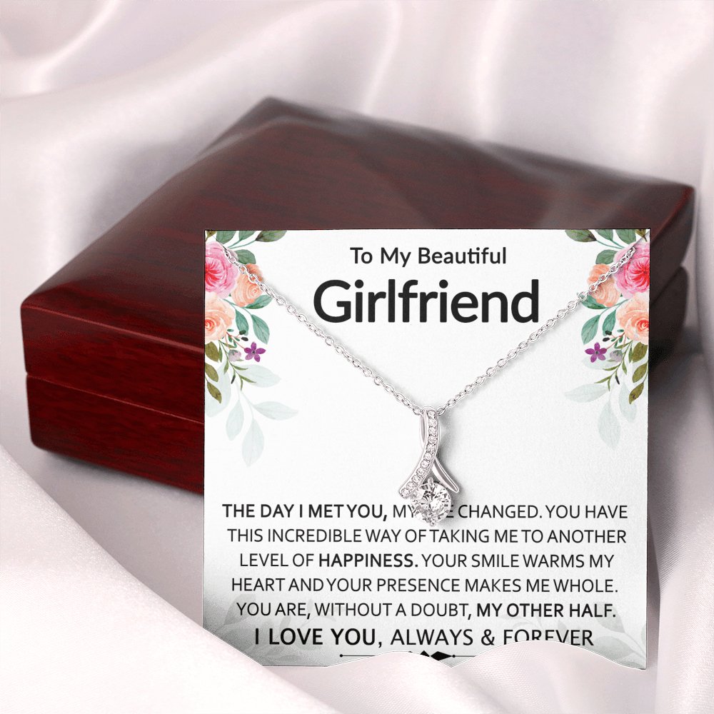 To My Beautiful Girlfriend - My Other Half - Sparkling Radiance Necklace - Celeste Jewel