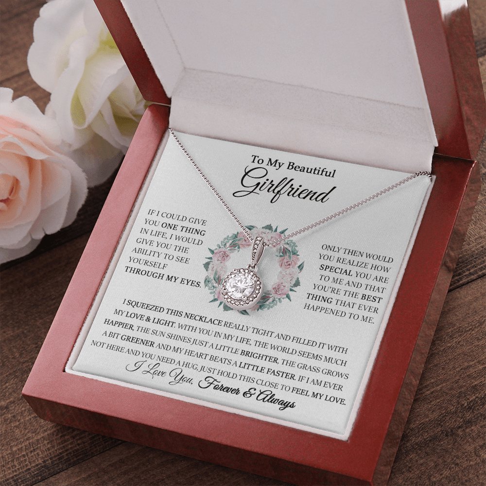 To My Beautiful Girlfriend - Through My Eyes- Eternal Hope Necklace - Celeste Jewel