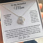 To My Beautiful Mum (From Son) - Forever Grateful- Love Knot Necklace - Celeste Jewel