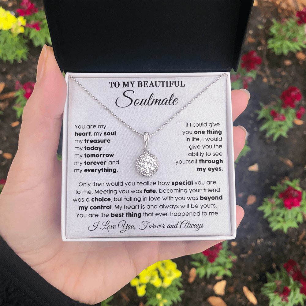 To My Beautiful Soulmate Necklace - Personalized Gift For Soulmate