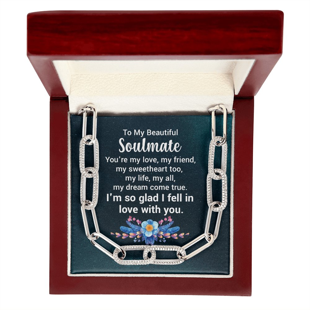 To My Beautiful Soulmate - You're My Love - Forever Linked Necklace - Celeste Jewel