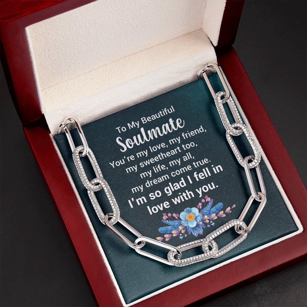 To My Beautiful Soulmate - You're My Love - Forever Linked Necklace - Celeste Jewel