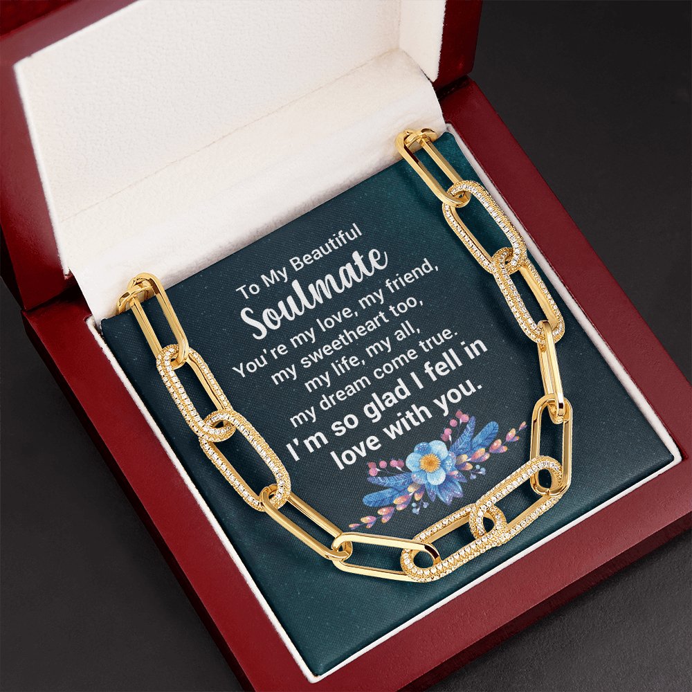 To My Beautiful Soulmate - You're My Love - Forever Linked Necklace - Celeste Jewel