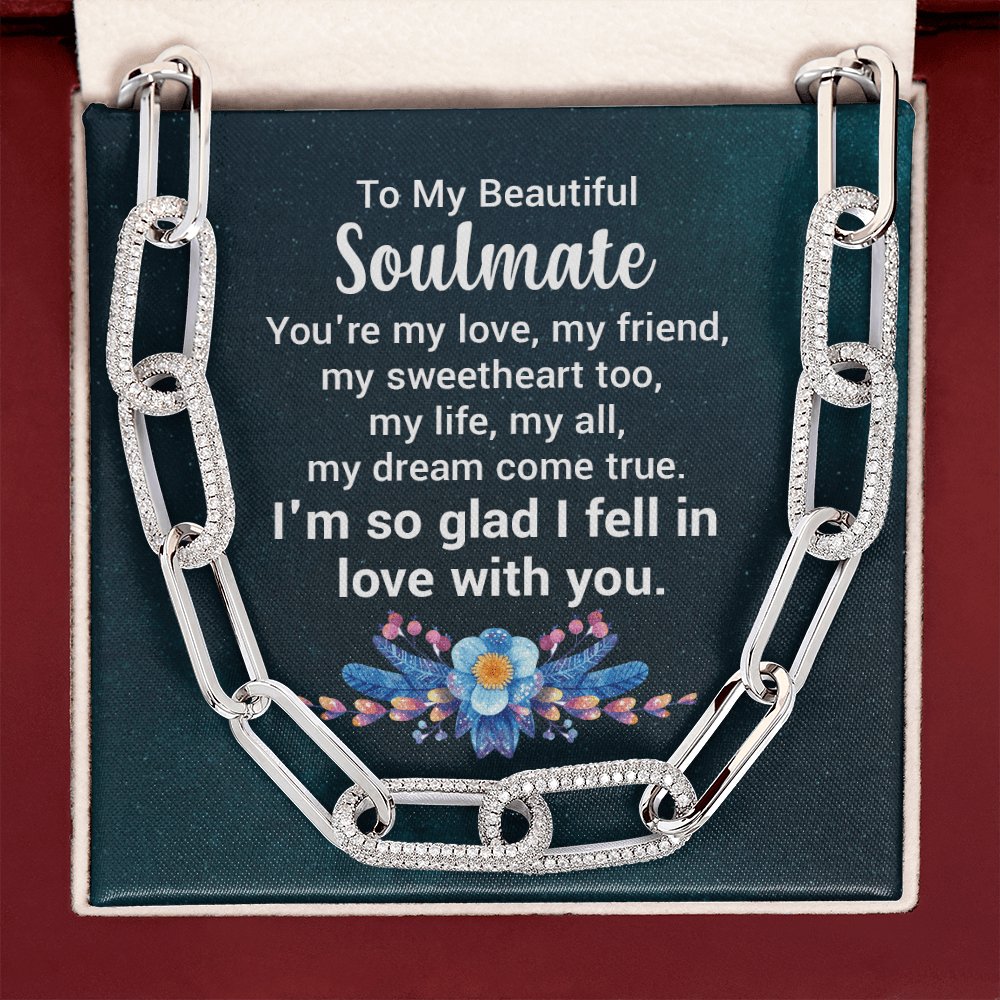 To My Beautiful Soulmate - You're My Love - Forever Linked Necklace - Celeste Jewel