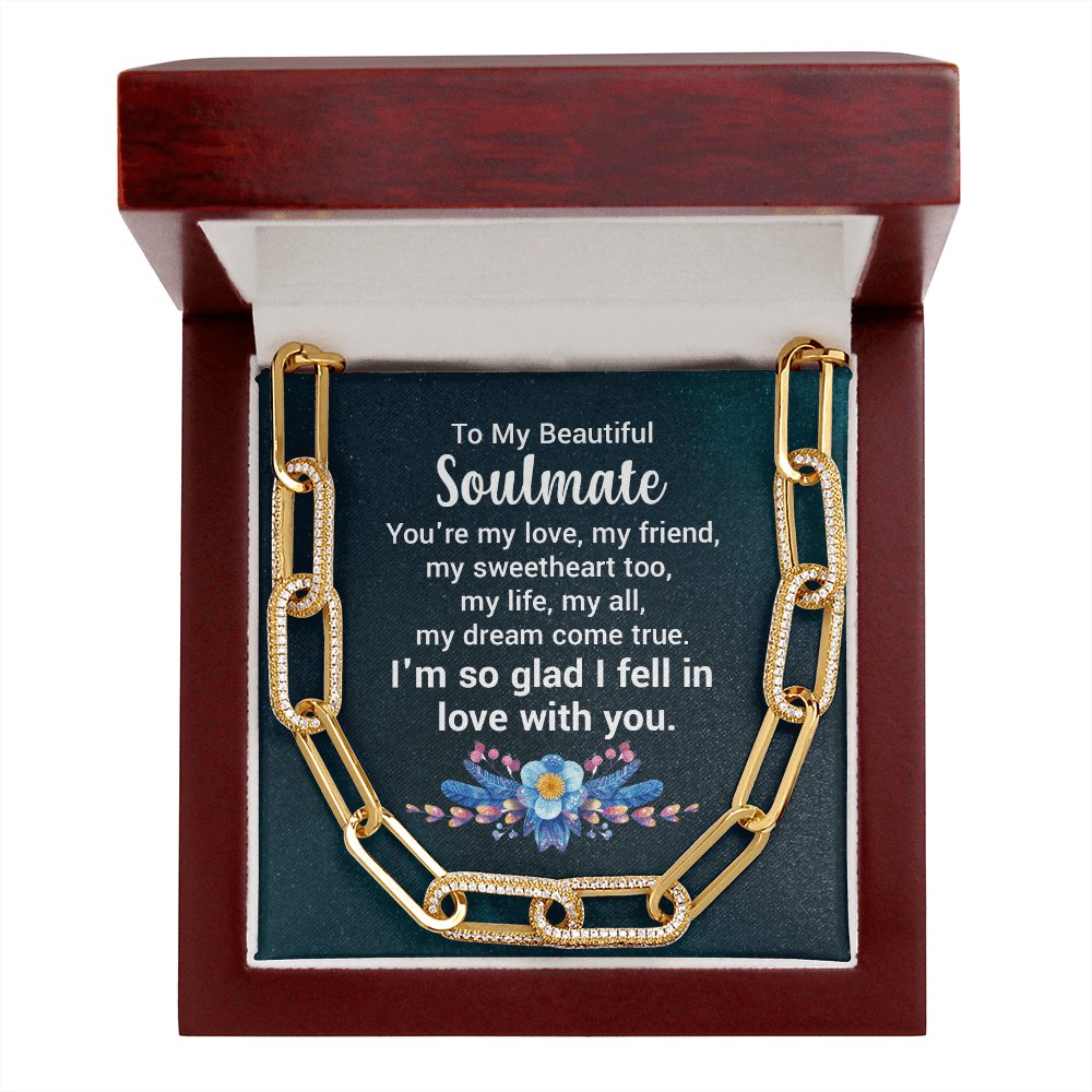 To My Beautiful Soulmate - You're My Love - Forever Linked Necklace - Celeste Jewel