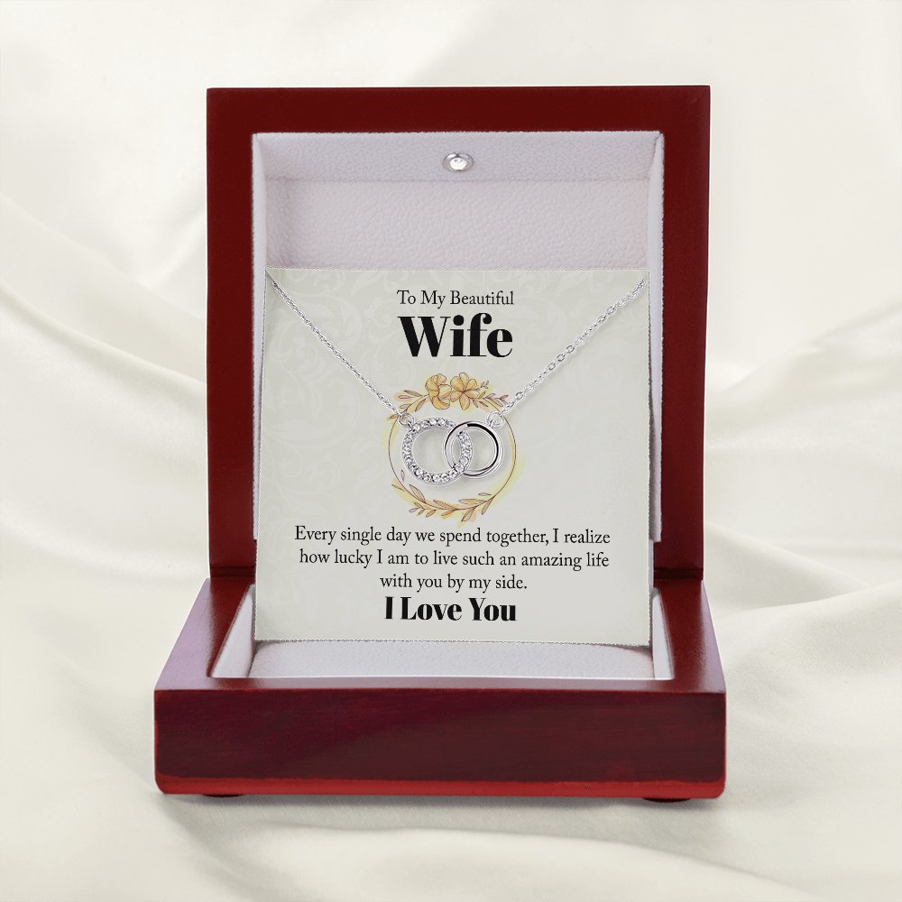 To My Beautiful Wife - Every Single Day - Perfect Pair Necklace - Celeste Jewel