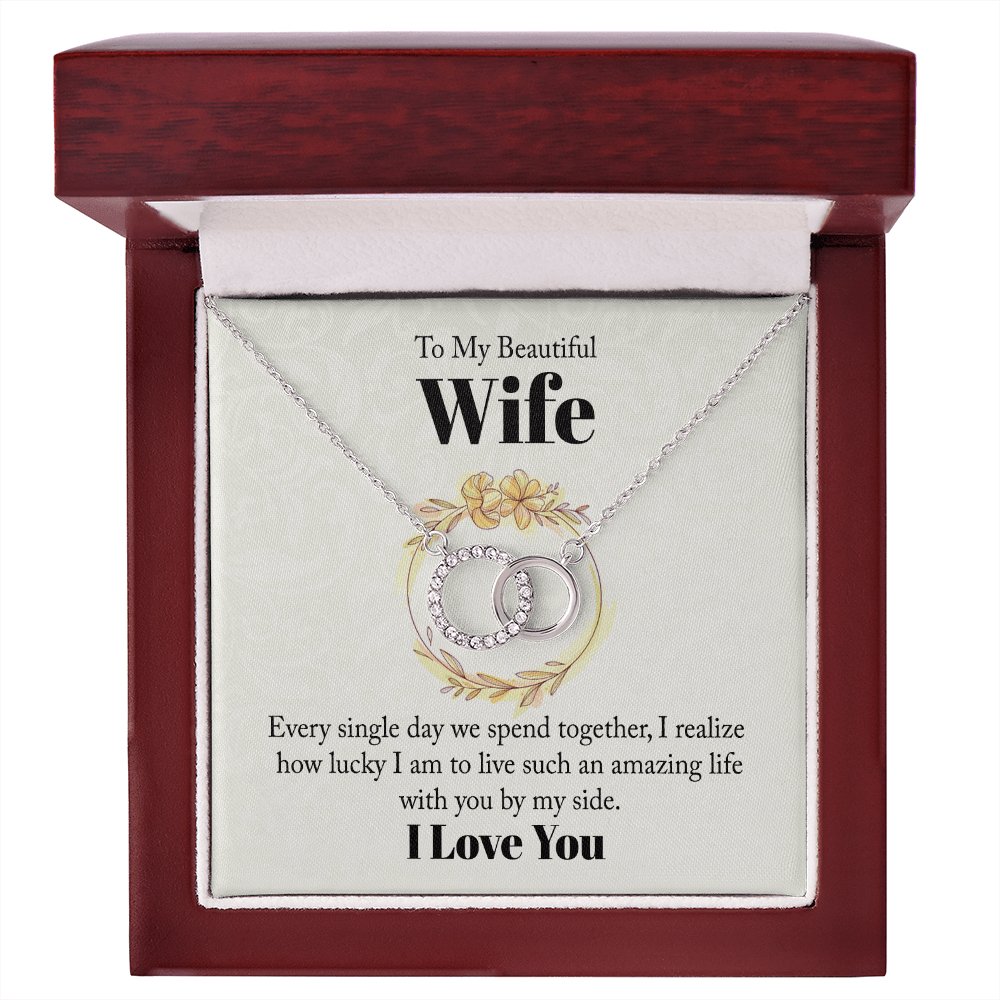 To My Beautiful Wife - Every Single Day - Perfect Pair Necklace - Celeste Jewel