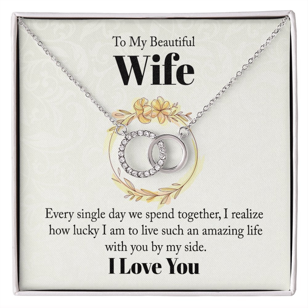 To My Beautiful Wife - Every Single Day - Perfect Pair Necklace - Celeste Jewel