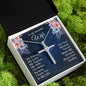 To My Beautiful Wife - For You - Cubic Zirconia Cross Necklace - Celeste Jewel