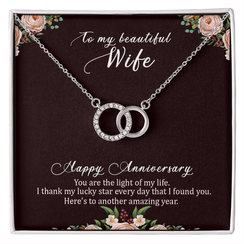 To My Beautiful Wife - Happy Anniversary Gift - Perfect Pair Necklace - Celeste Jewel