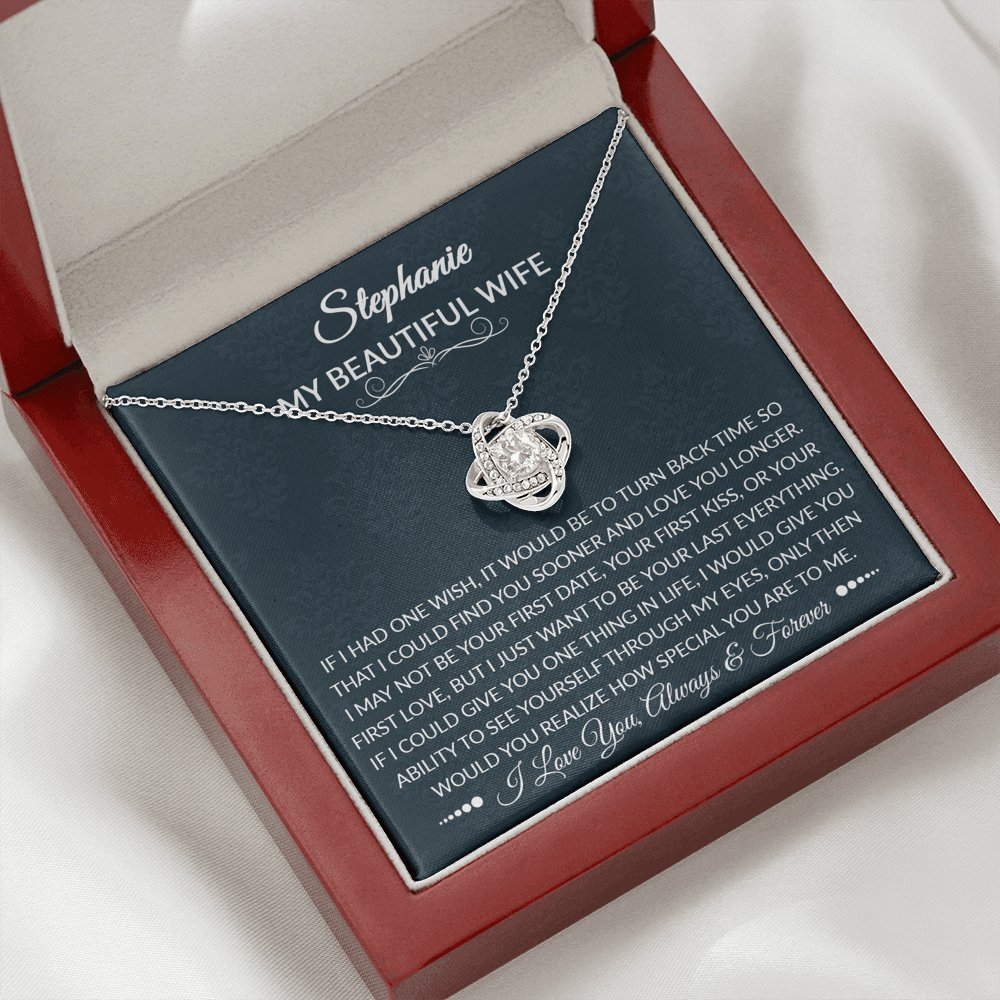 To My Beautiful Wife - How Special You Are - Love Knot Necklace - Celeste Jewel