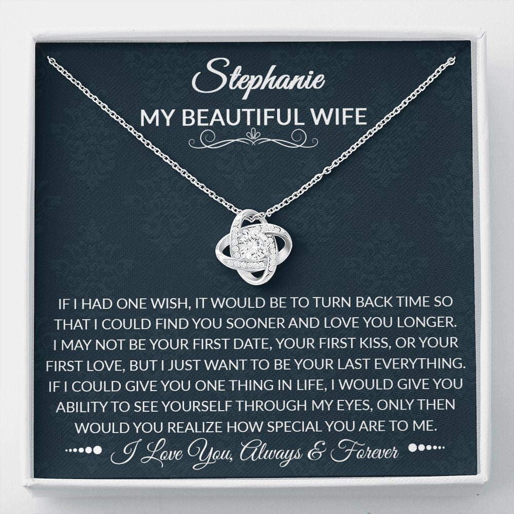 To My Beautiful Wife - How Special You Are - Love Knot Necklace - Celeste Jewel