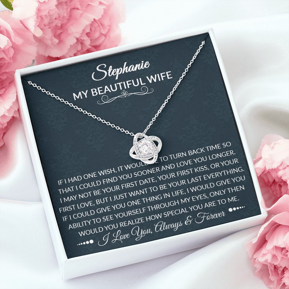 To My Beautiful Wife - How Special You Are - Love Knot Necklace - Celeste Jewel