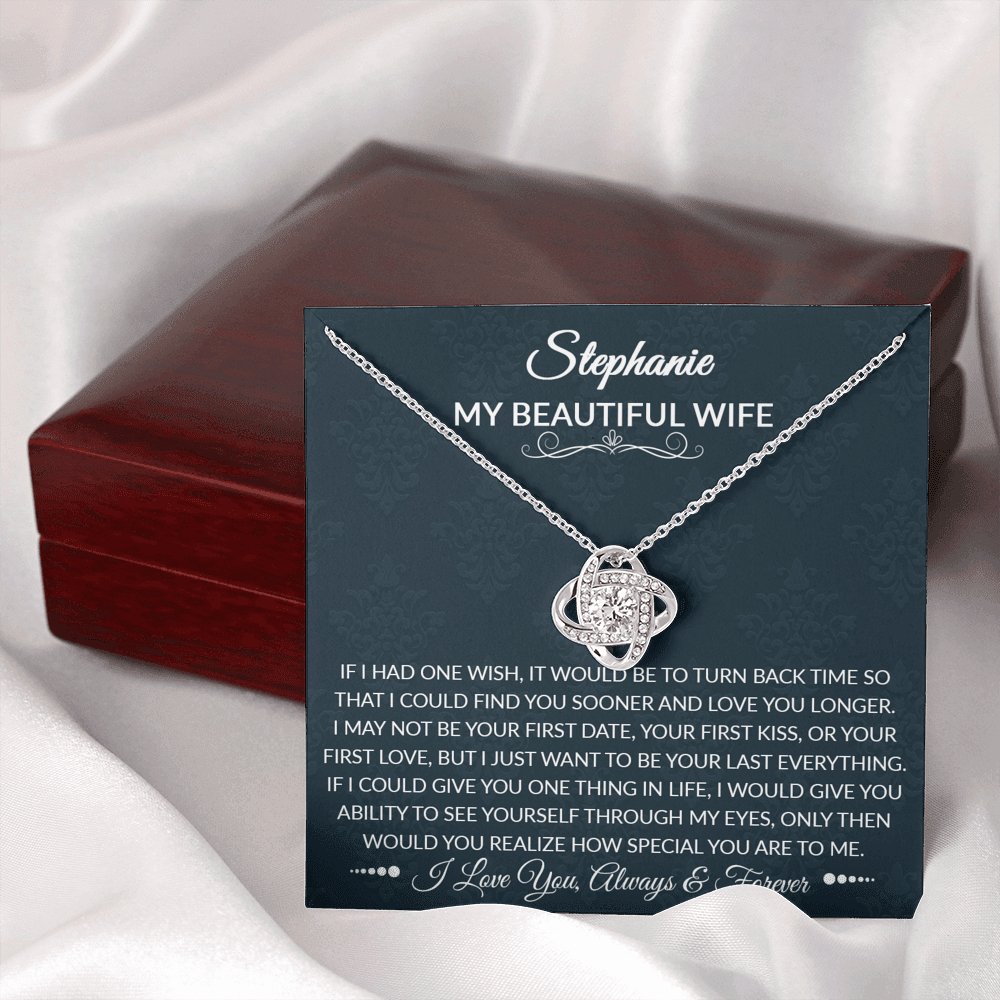 To My Beautiful Wife - How Special You Are - Love Knot Necklace - Celeste Jewel