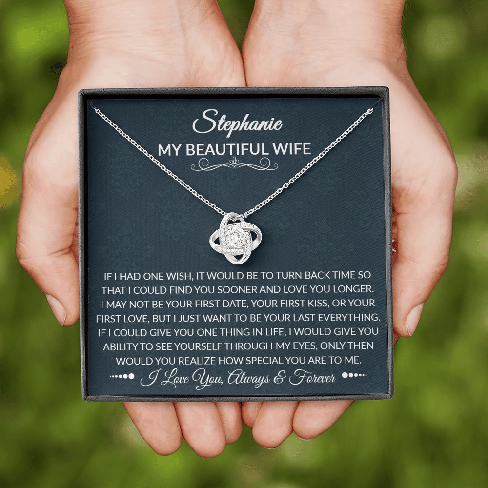 To My Beautiful Wife - How Special You Are - Love Knot Necklace - Celeste Jewel