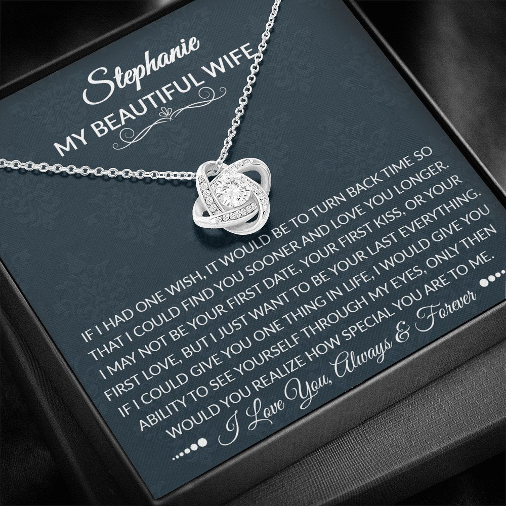 To My Beautiful Wife - How Special You Are - Love Knot Necklace - Celeste Jewel