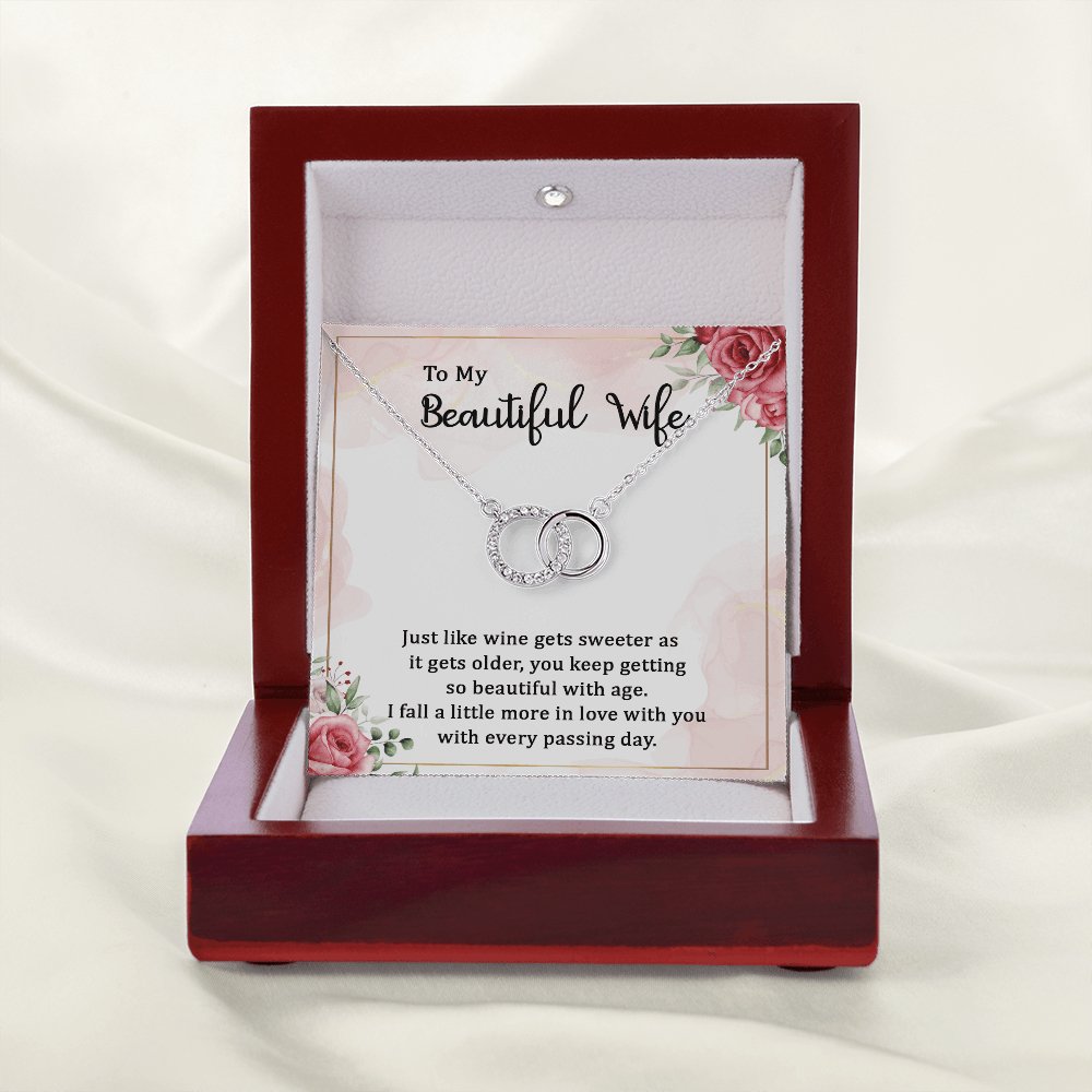 To My Beautiful Wife - Just Like Wine - Perfect Pair Necklace - Celeste Jewel