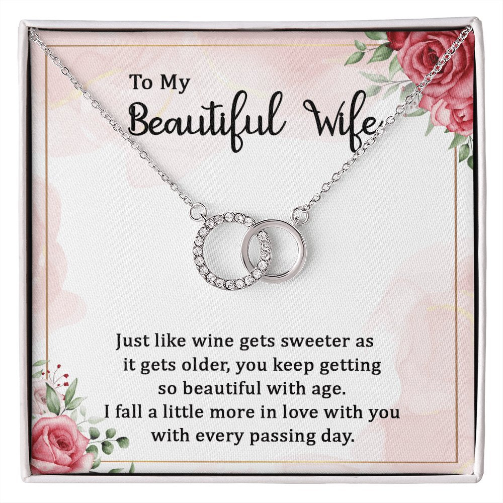 To My Beautiful Wife - Just Like Wine - Perfect Pair Necklace - Celeste Jewel
