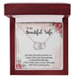 To My Beautiful Wife - Just Like Wine - Perfect Pair Necklace - Celeste Jewel