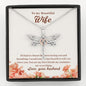 To My Beautiful Wife - Last Breath - Dragonfly Necklace - Celeste Jewel