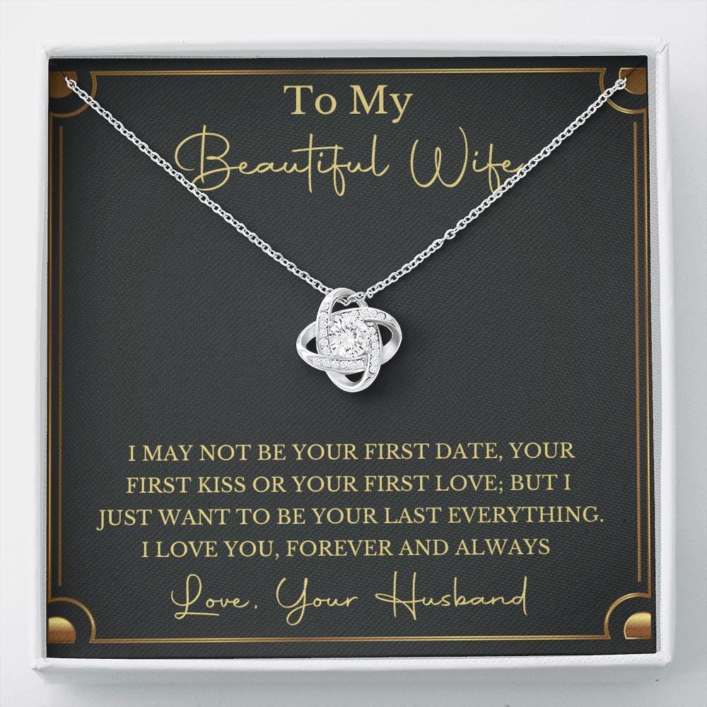 To My Beautiful Wife - Last Everything - Love Knot Necklace - Celeste Jewel