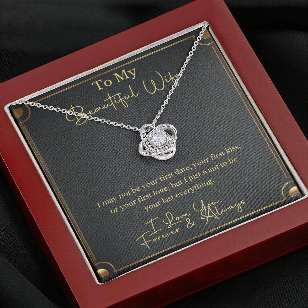 To My Beautiful Wife - Last Everything - Love Knot Necklace - Celeste Jewel