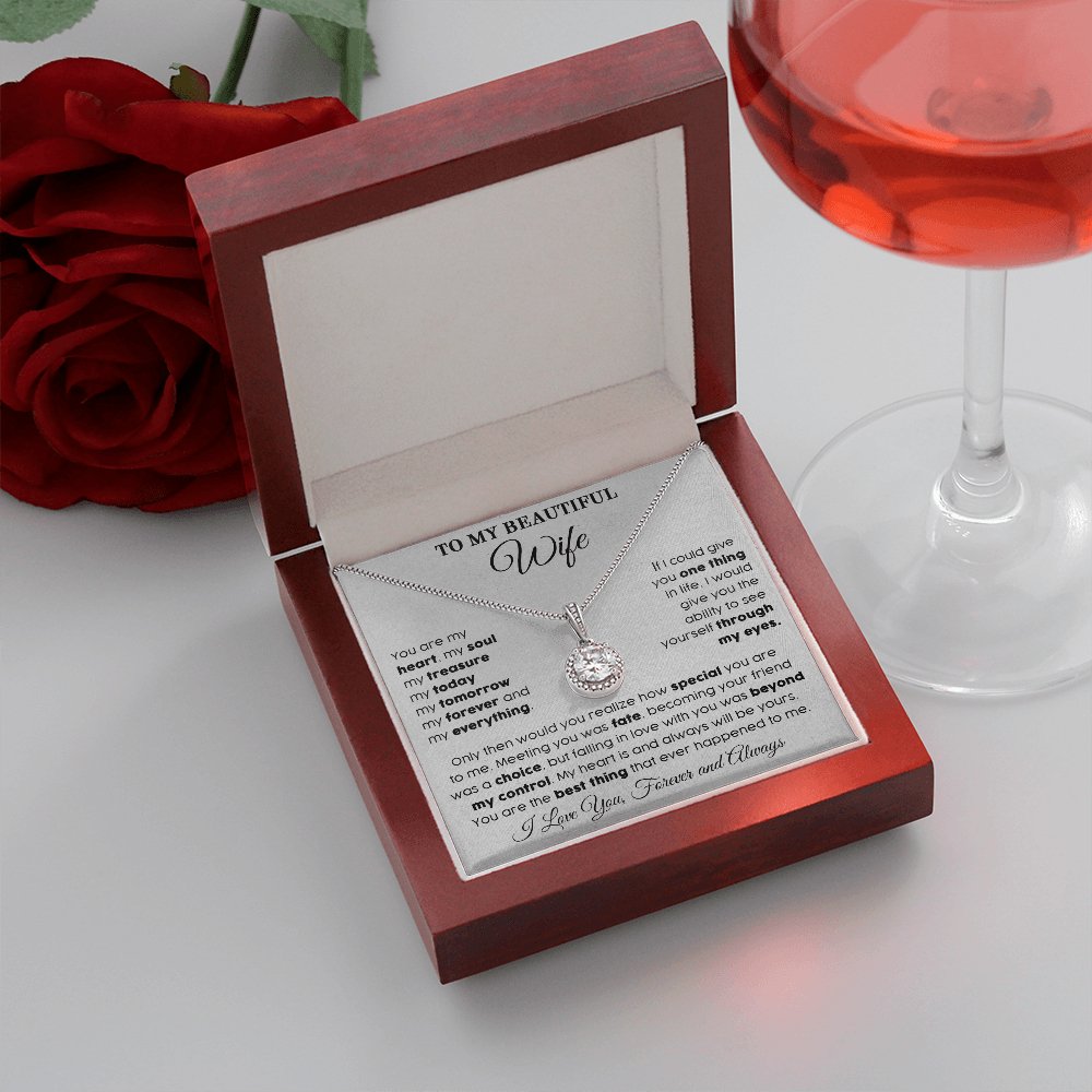 To My Beautiful Wife - My Everything - Eternal Hope Necklace - Celeste Jewel