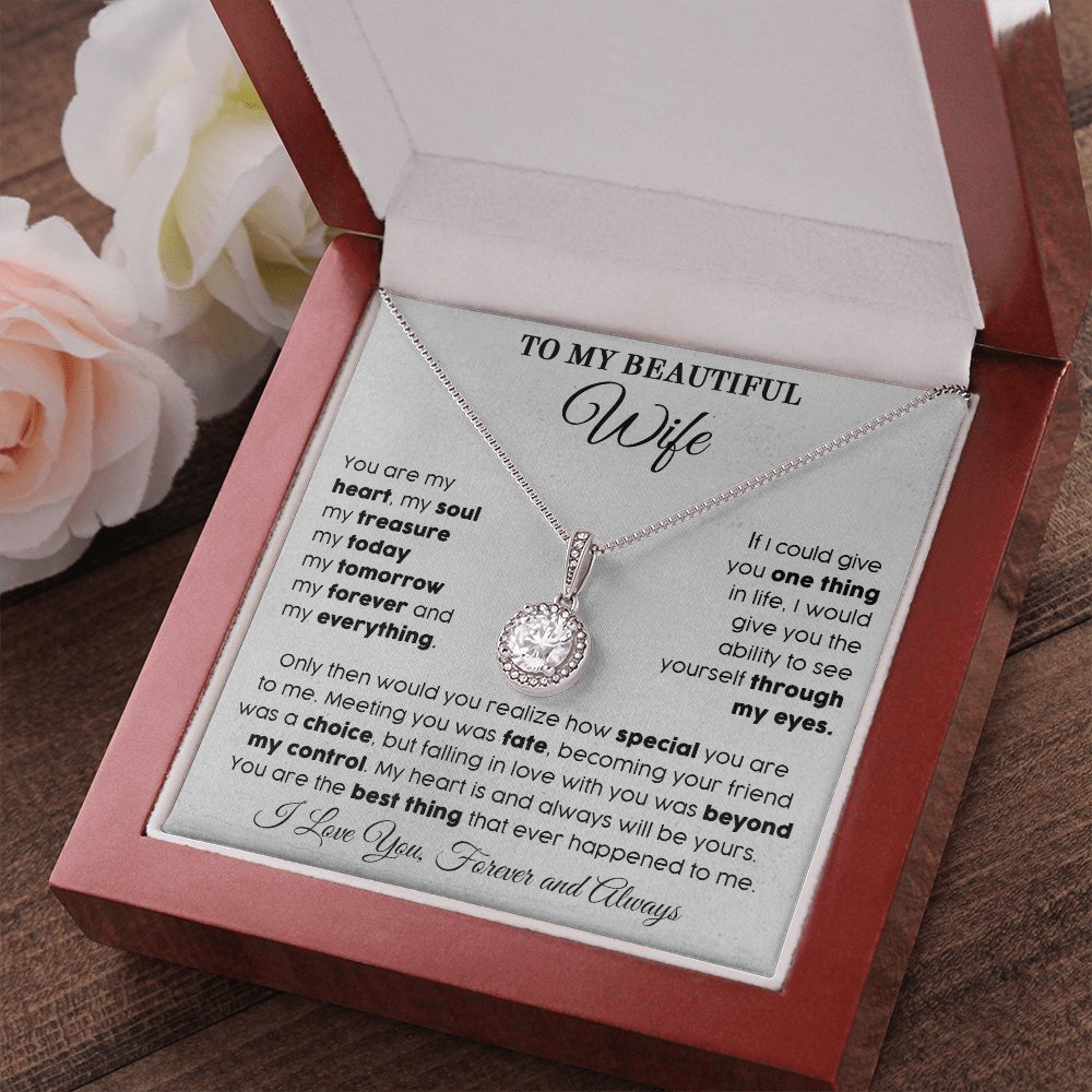 To My Beautiful Wife - My Everything - Eternal Hope Necklace - Celeste Jewel