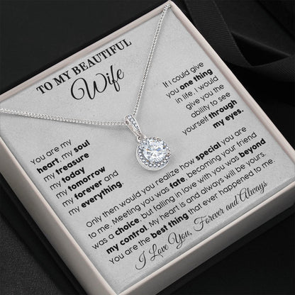 To My Beautiful Wife - My Everything - Eternal Hope Necklace - Celeste Jewel