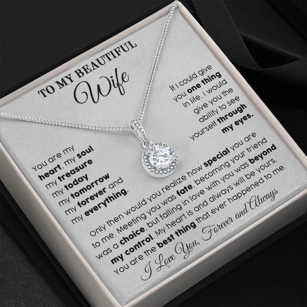To My Beautiful Wife - My Everything - Eternal Hope Necklace - Celeste Jewel