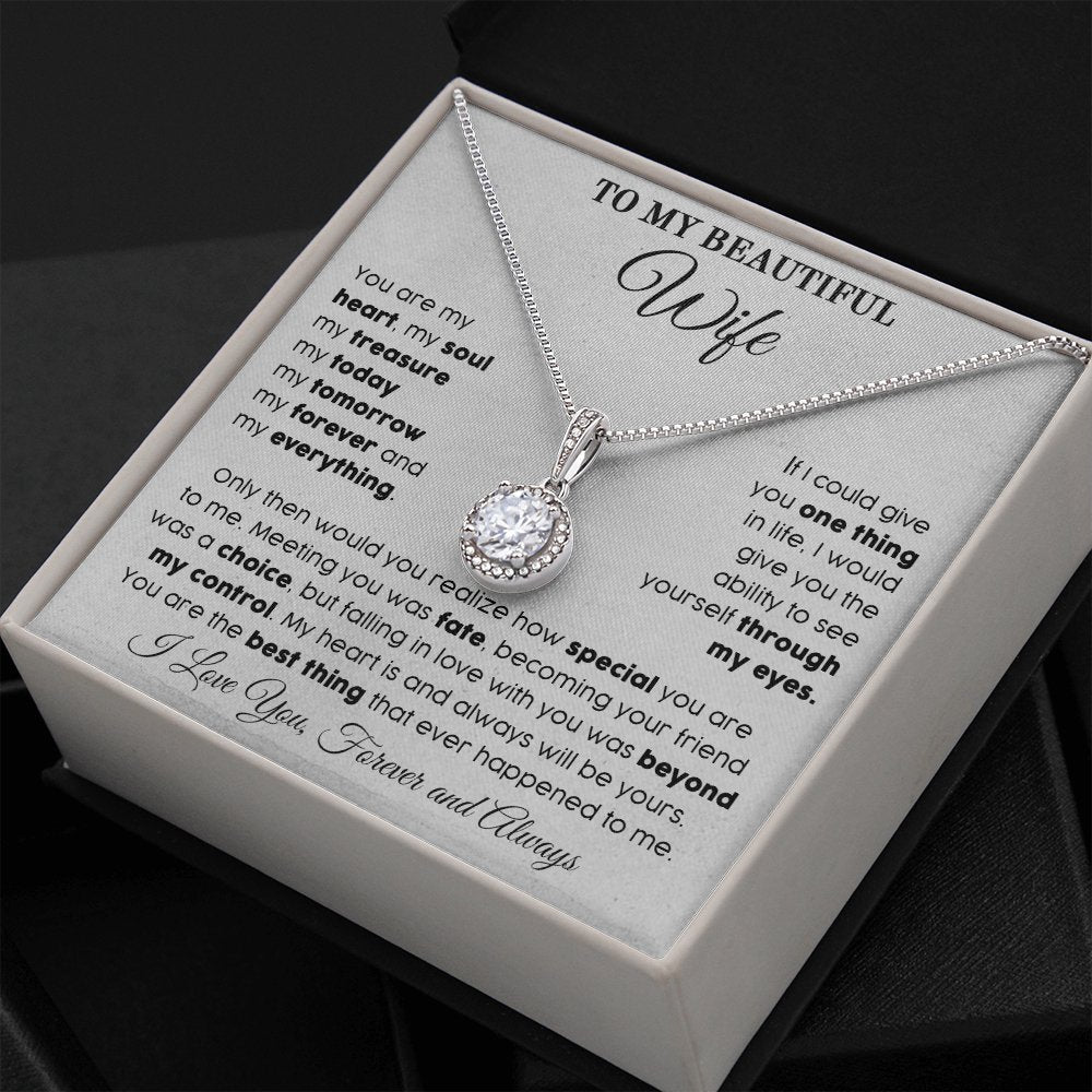 To My Beautiful Wife - My Everything - Eternal Hope Necklace - Celeste Jewel
