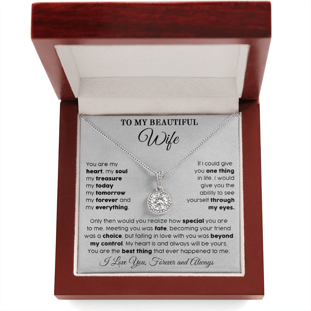 To My Beautiful Wife - My Everything - Eternal Hope Necklace - Celeste Jewel