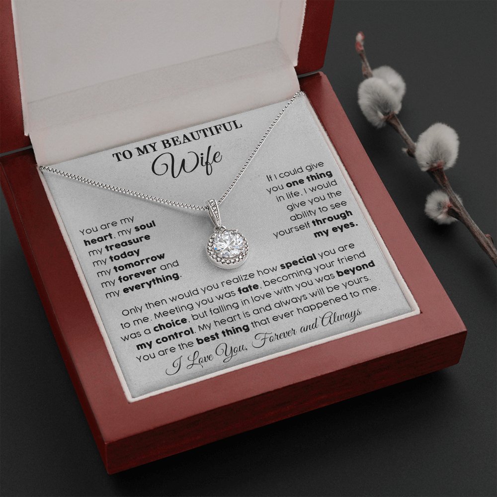 To My Beautiful Wife - My Everything - Eternal Hope Necklace - Celeste Jewel