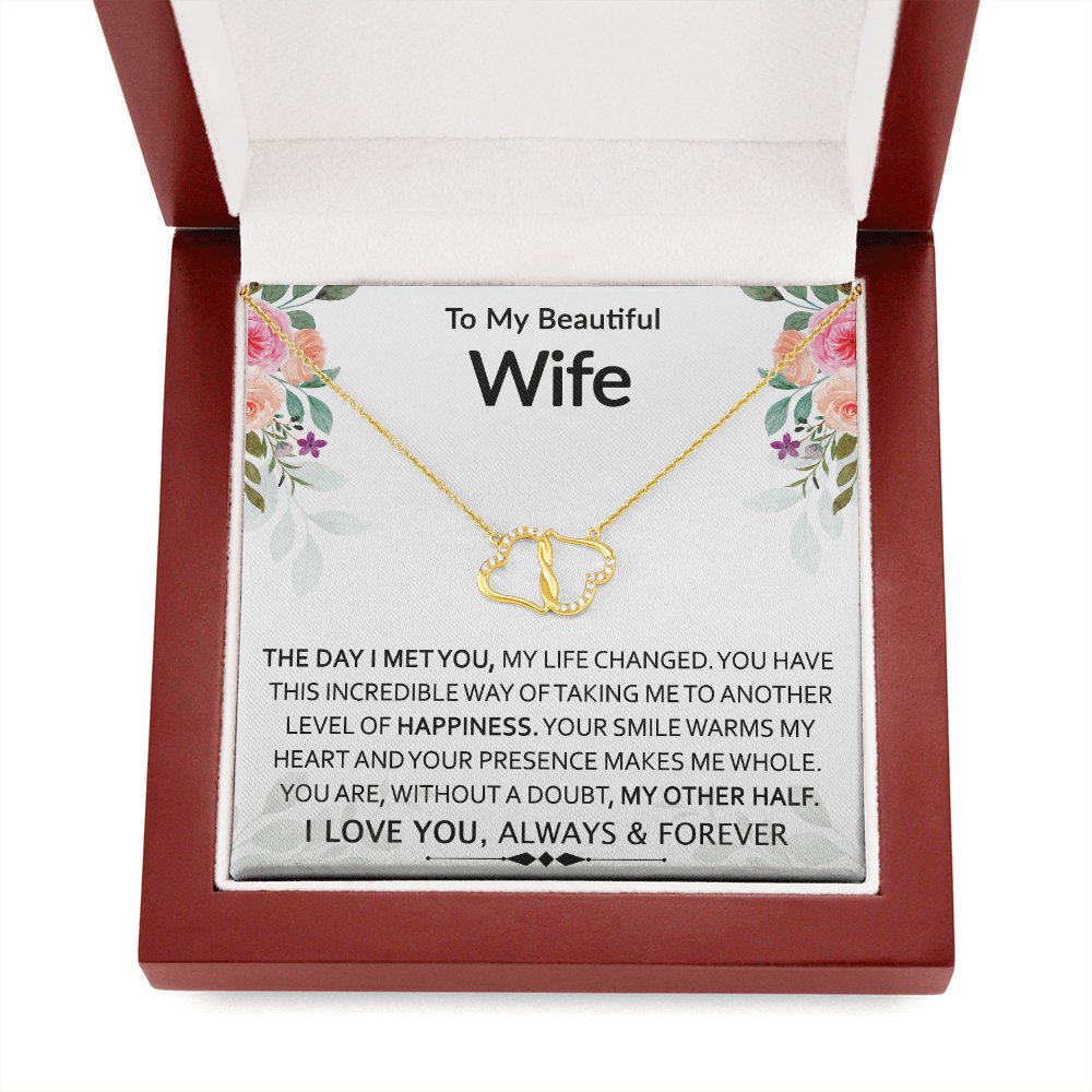To My Beautiful Wife - My Other Half - Everlasting Love Necklace - Celeste Jewel