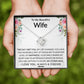 To My Beautiful Wife - My Other Half - Love Knot Necklace - Celeste Jewel