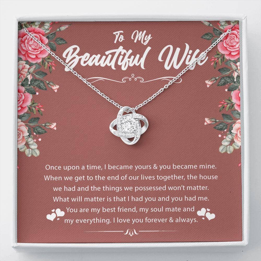 To My Beautiful Wife - Once Upon A Time - Love Knot Necklace - Celeste Jewel