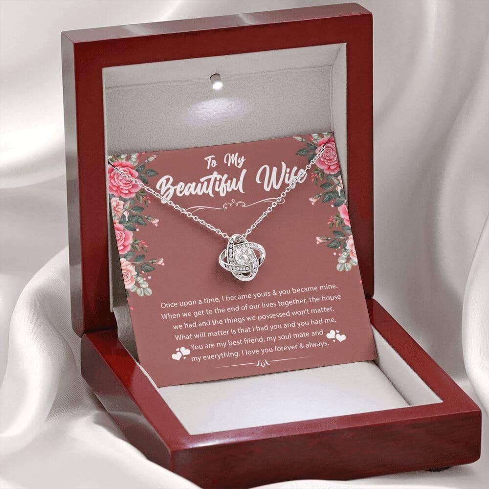 To My Beautiful Wife - Once Upon A Time - Love Knot Necklace - Celeste Jewel