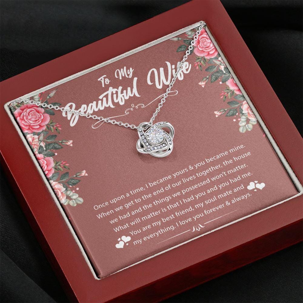 To My Beautiful Wife - Once Upon A Time - Love Knot Necklace - Celeste Jewel
