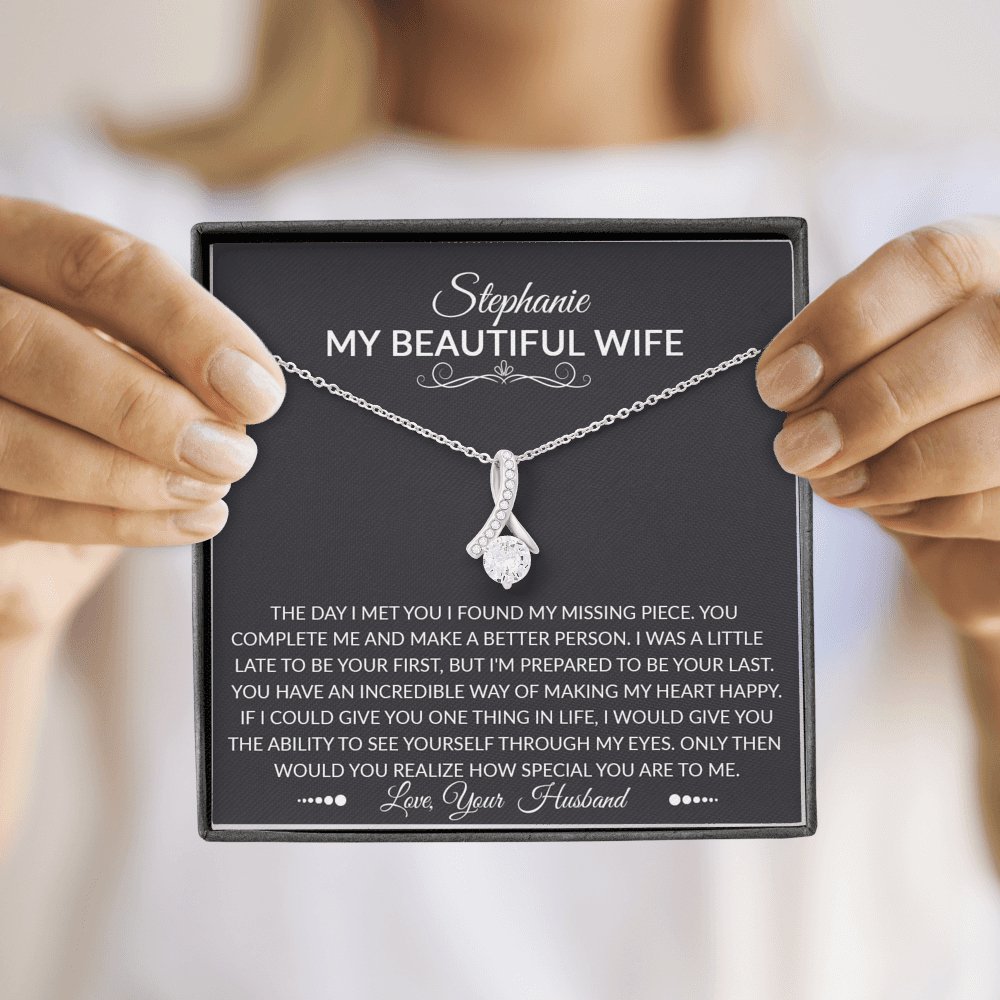 To My Beautiful Wife - The Day I Met You- Sparkling Radiance Necklace - Celeste Jewel