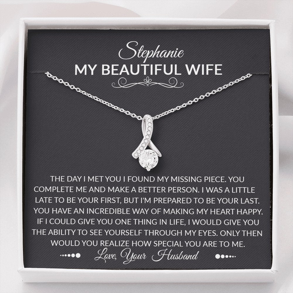 To My Beautiful Wife - The Day I Met You- Sparkling Radiance Necklace - Celeste Jewel