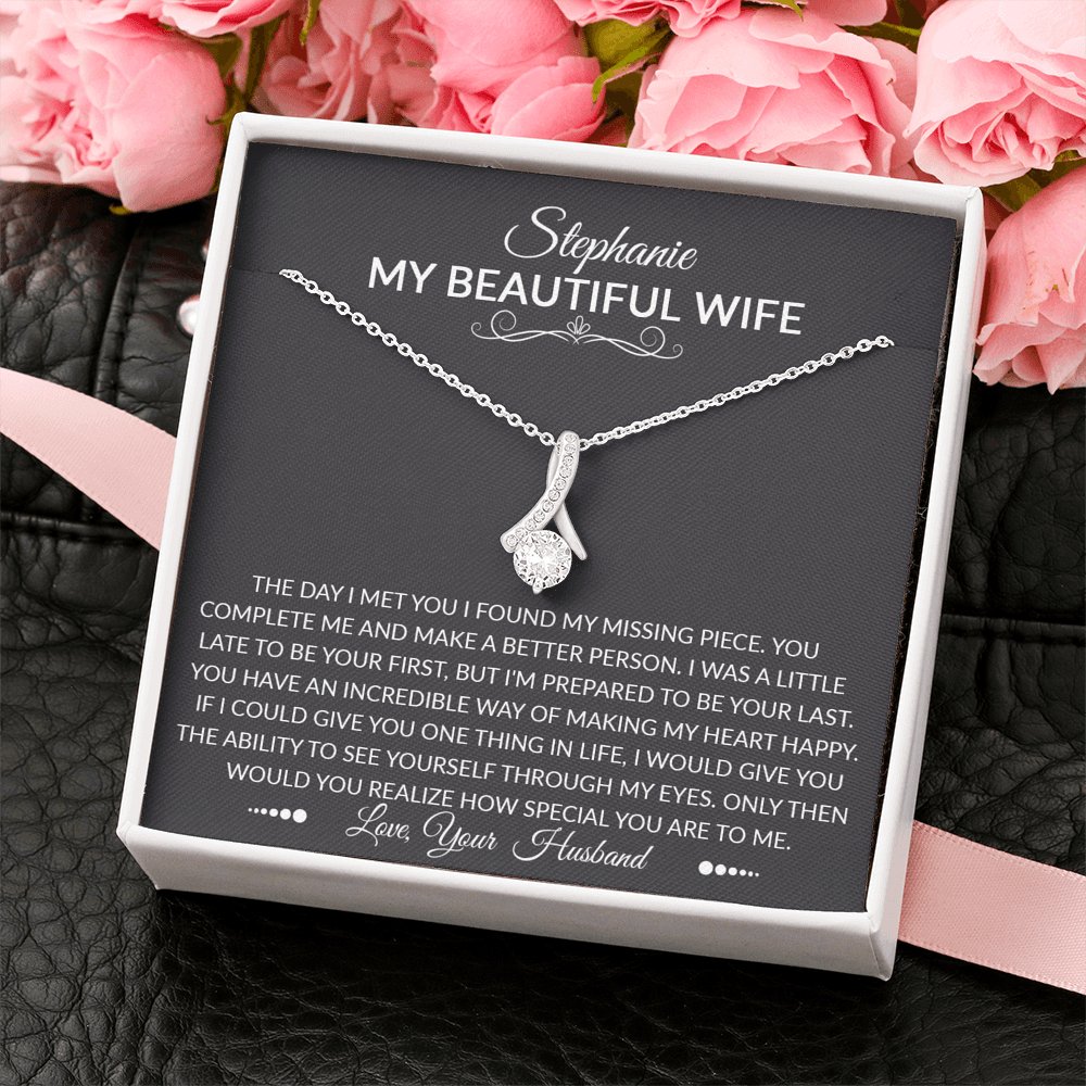 To My Beautiful Wife - The Day I Met You- Sparkling Radiance Necklace - Celeste Jewel