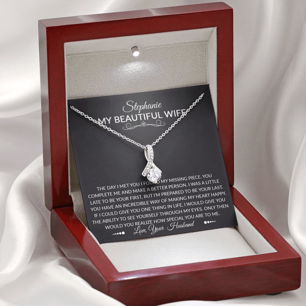 To My Beautiful Wife - The Day I Met You- Sparkling Radiance Necklace - Celeste Jewel