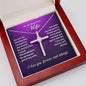To My Beautiful Wife - You Are The Blessing - Cubic Zirconia Cross Necklace - Celeste Jewel