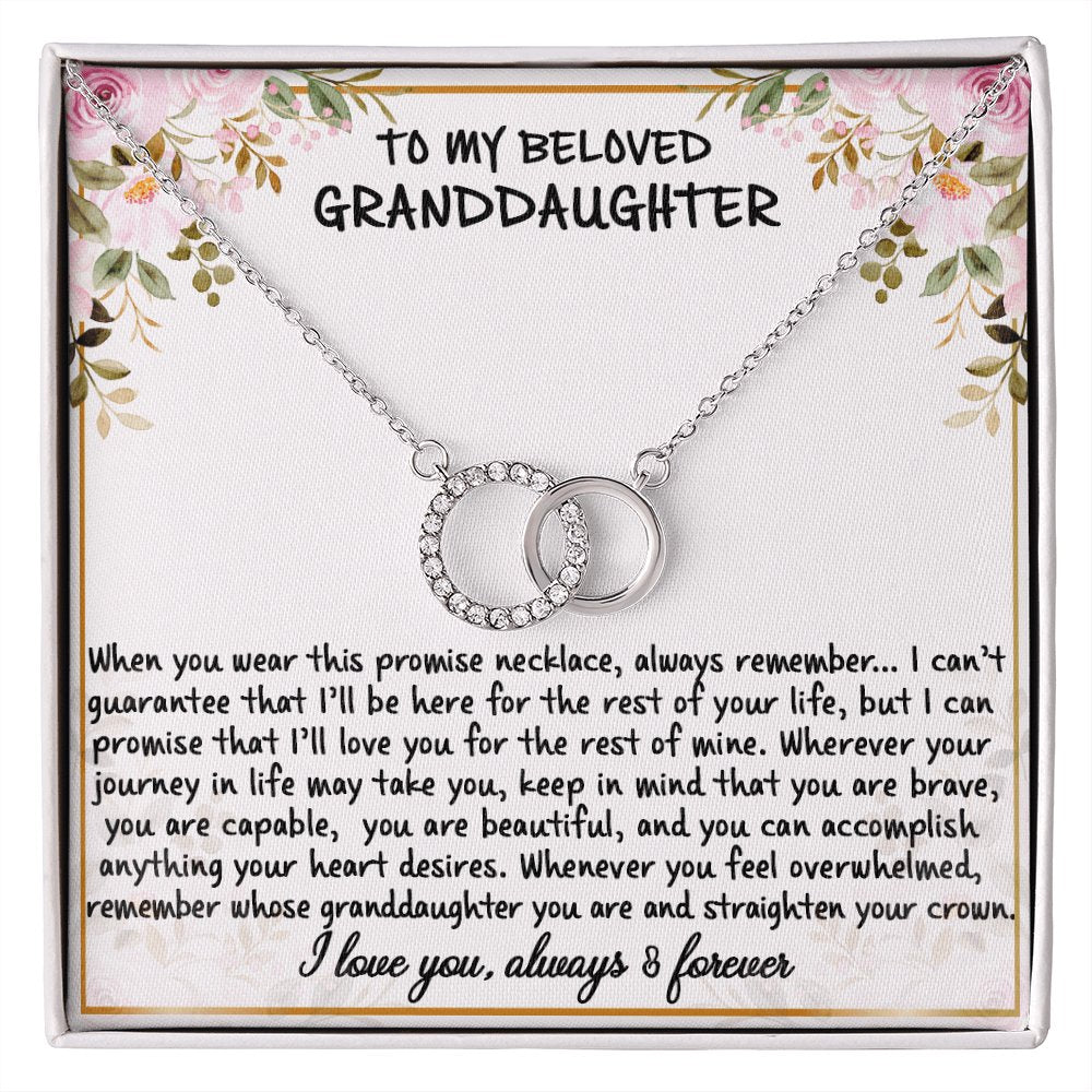 To My Beloved Granddaughter - Always Remember - Perfect Pair Necklace - Celeste Jewel
