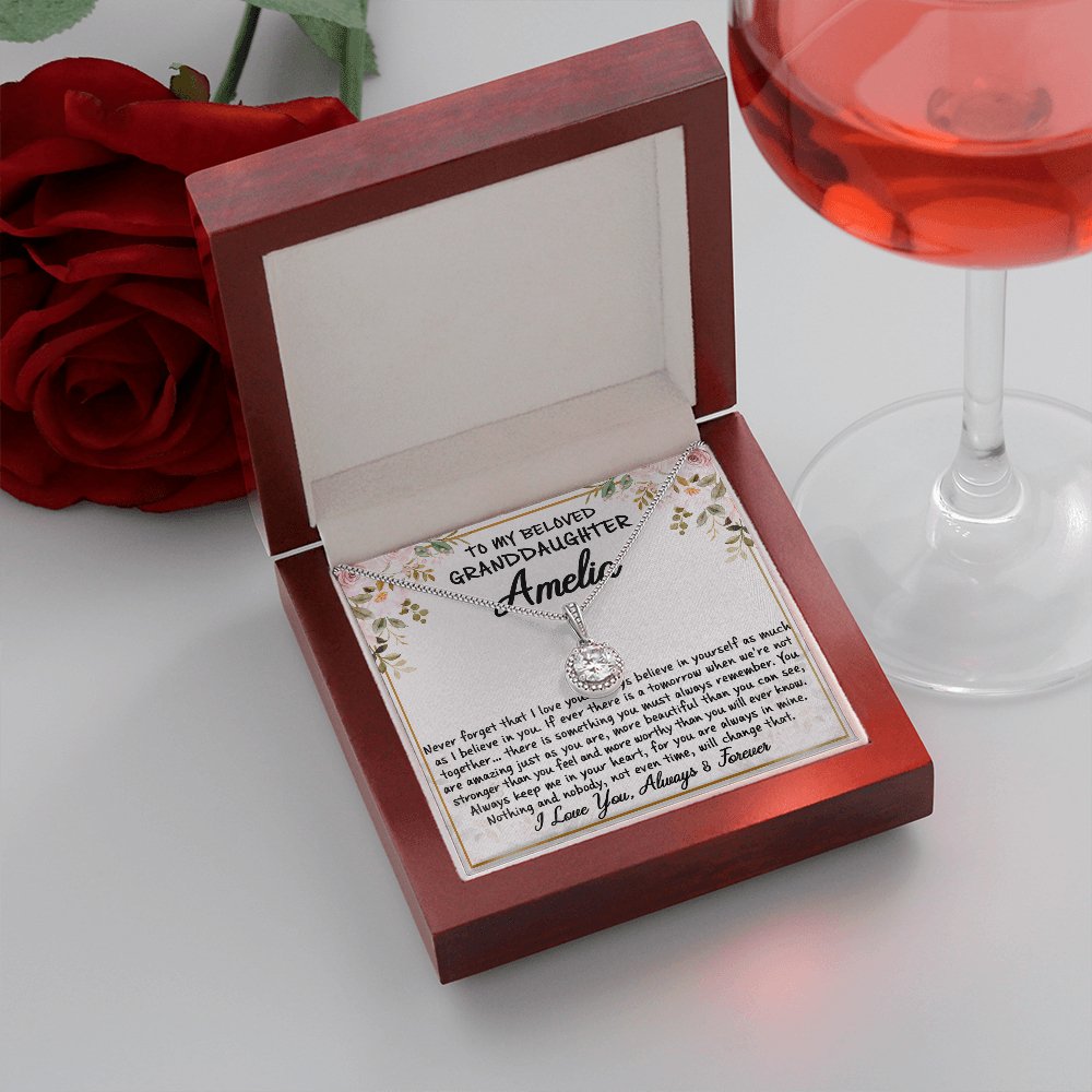 To My Beloved Granddaughter - Never Forget - Eternal Hope Necklace - Celeste Jewel