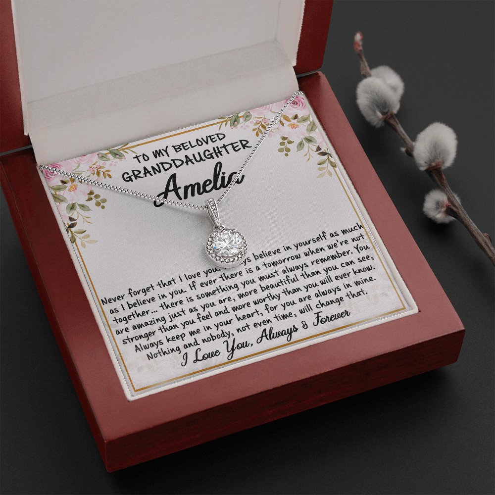 To My Beloved Granddaughter - Never Forget - Eternal Hope Necklace - Celeste Jewel