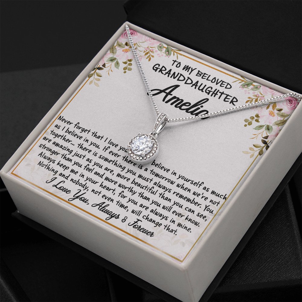 To My Beloved Granddaughter - Never Forget - Eternal Hope Necklace - Celeste Jewel