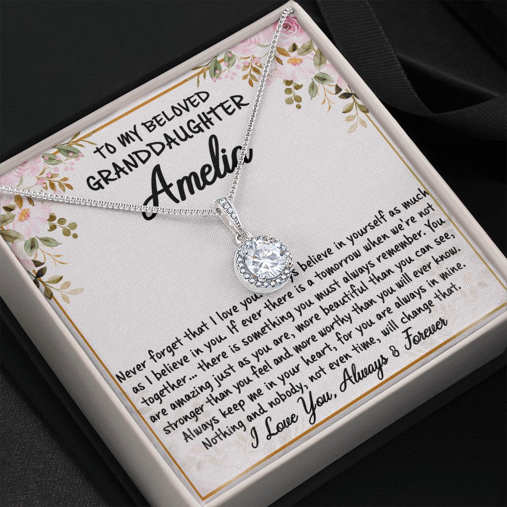 To My Beloved Granddaughter - Never Forget - Eternal Hope Necklace - Celeste Jewel