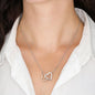 To My Beloved Granddaughter - Straighten Your Crown - Interlocking Hearts Necklace - Celeste Jewel