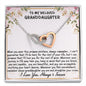 To My Beloved Granddaughter - Straighten Your Crown - Interlocking Hearts Necklace - Celeste Jewel